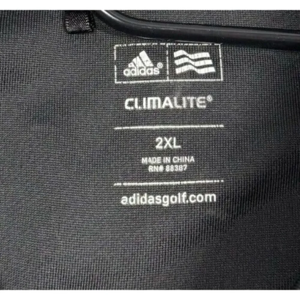 Adidas Golf Pullover 1/4 Zip Mens 2XL Black Long Sleeve‎ Climalite  Sweatshirt
